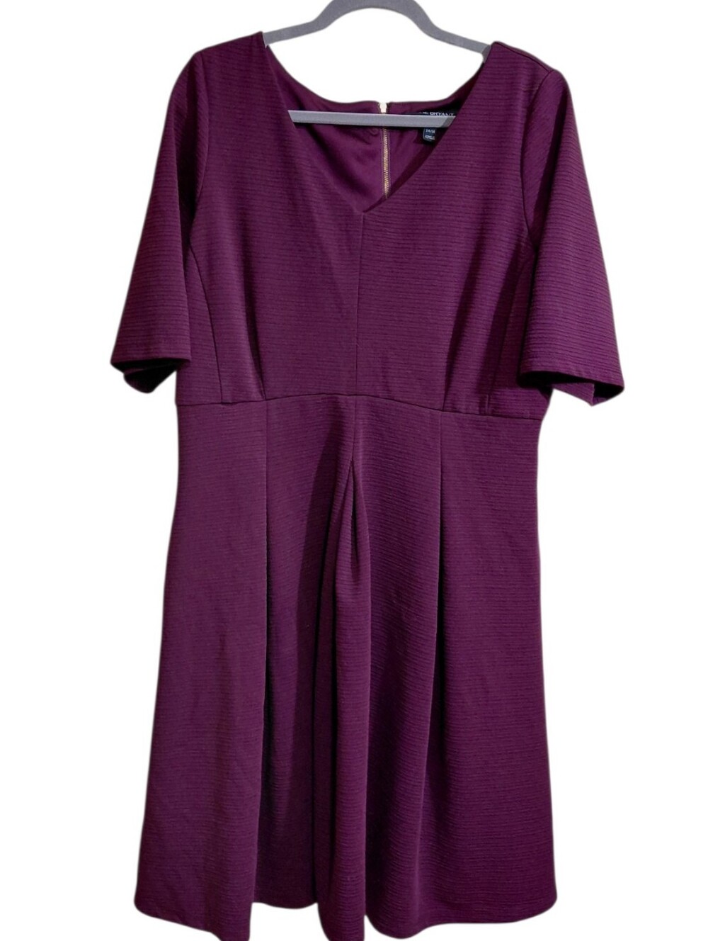 Lane Bryant Plum V-Neck A-Line Dress